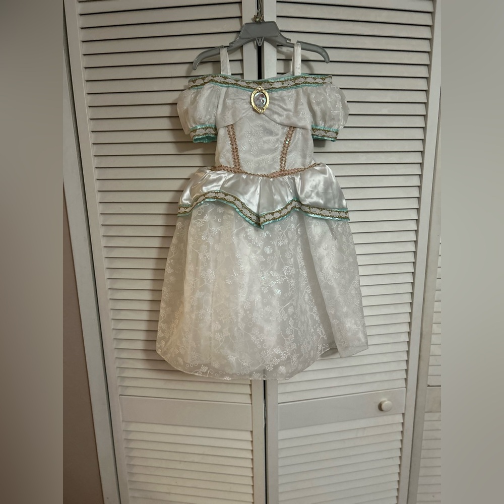 Disney Ariel White and Green Princess wedding Dress